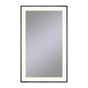 Robern - Sculpt Lighted Mirror, 25'' x 41'' x 2-1/4'', Slim Museum Frame, Matte Black, Perimeter Light Pattern, 2700K Color Temperature (Warm White), Defogger - Matte Black