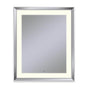 Robern - Sculpt Lighted Mirror, 27'' x 33'' x 2-5/16'', Chamfer Museum Frame, Chrome, Perimeter Light Pattern, 2700K Color Temperature (Warm White), Defogger - Chrome