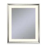 Robern - Sculpt Lighted Mirror, 27'' x 33'' x 2-5/16'', Chamfer Museum Frame, Polished Nickel, Perimeter Light Pattern, 2700K Color Temperature (Warm White) - Polished Nickel