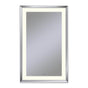 Robern - Sculpt Lighted Mirror, 27'' x 43'' x 2-5/16'', Chamfer Museum Frame, Chrome, Perimeter Light Pattern, 2700K Color Temperature (Warm White), Defogger - Chrome