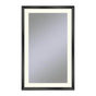 Robern - Sculpt Lighted Mirror, 27'' x 43'' x 2-5/16'', Chamfer Museum Frame, Matte Black, Perimeter Light Pattern, 2700K Color Temperature (Warm White), Defogger - Matte Black