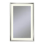 Robern - Sculpt Lighted Mirror, 27'' x 43'' x 2-5/16'', Chamfer Museum Frame, Polished Nickel, Perimeter Light Pattern, 2700K Color Temperature (Warm White) - Polished Nickel