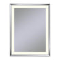 Robern - Sculpt Lighted Mirror, 33'' x 43'' x 2-5/16'', Chamfer Museum Frame, Chrome, Perimeter Light Pattern, 2700K Color Temperature (Warm White) - Chrome
