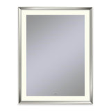 Robern - Sculpt Lighted Mirror, 33'' x 43'' x 2-5/16'', Chamfer Museum Frame, Polished Nickel, Perimeter Light Pattern, 2700K Color Temperature (Warm White) - Polished Nickel
