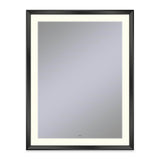 Robern - Sculpt Lighted Mirror, 33'' x 43'' x 2-5/16'', Chamfer Museum Frame, Matte Black, Perimeter Light Pattern, 2700K Color Temperature (Warm White) - Matte Black