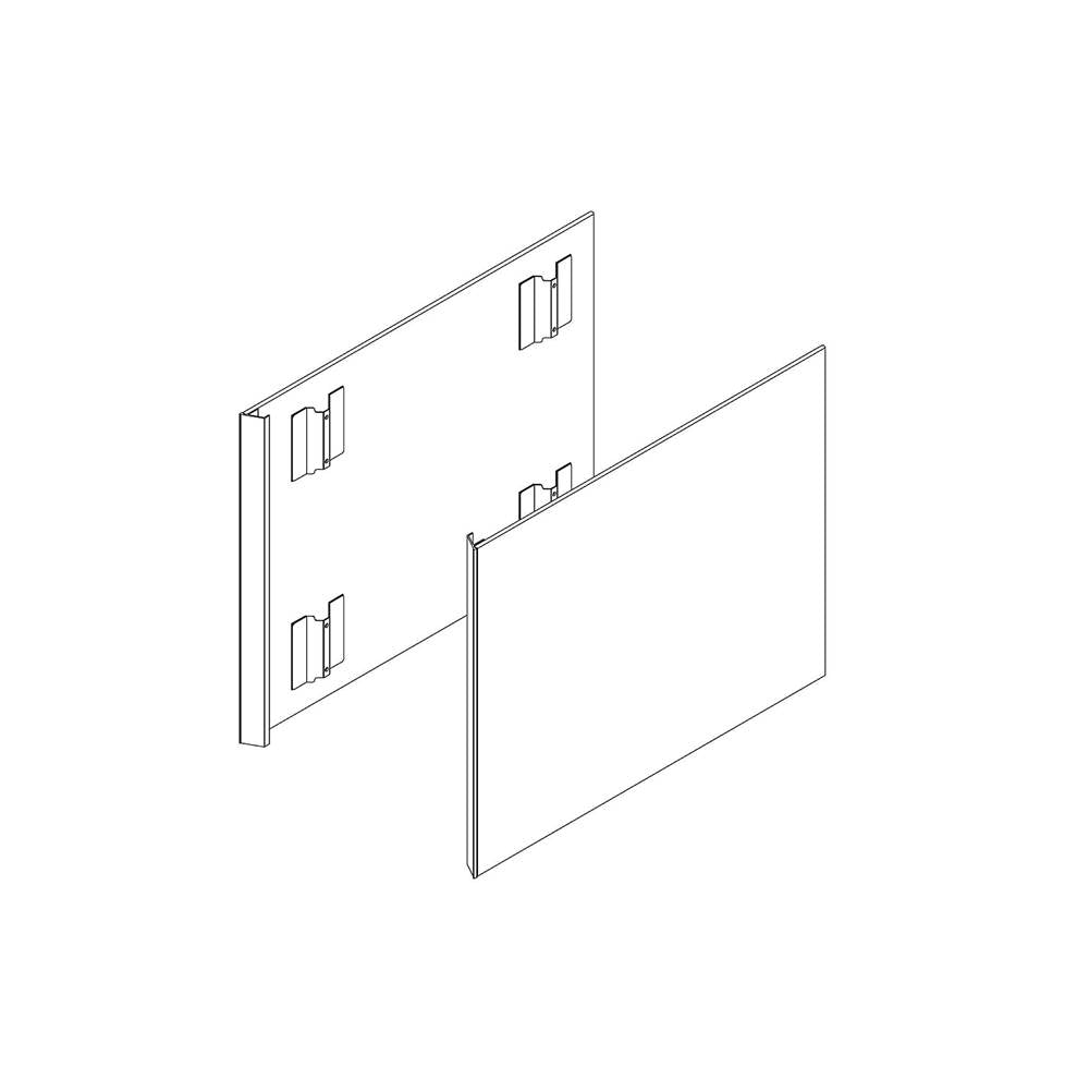 Robern - Cartesian and Profiles Side Kit, 30'' H x 18'' D, Pair Side Kits, Matte White - Matte White