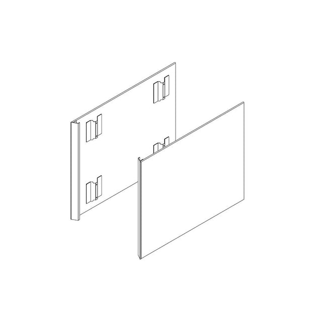 Robern - Cartesian and Profiles Side Kit, 30'' H x 21'' D, Pair Side Kits, Satin White - Satin White