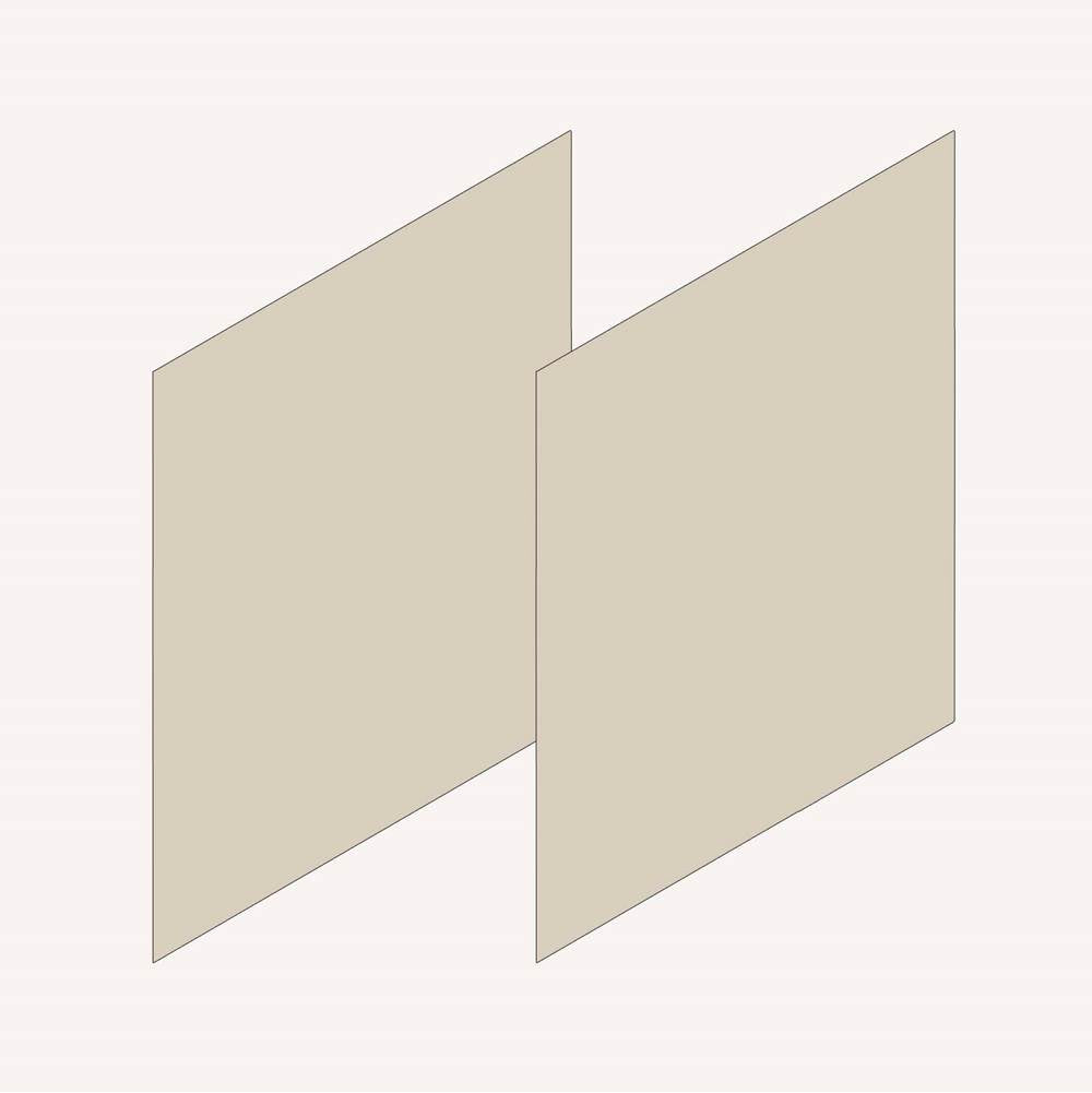 Robern - CART SIDE KIT PAIR, H22.5,D21,MA SAND - No Finish
