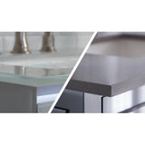 Engineered Stone Vanity Top, 31'' x 22'' x 3/4'', Center Undercounter Sink, Quartz White, Three Hole