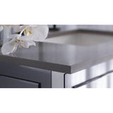 Engineered Stone Vanity Top, 73'' x 22'' x 3/4'', Double Undercounter Sink, White Zeus Extreme, Single Hole
