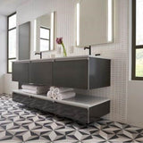 Engineered Stone Vanity Top, 73'' x 22'' x 3/4'', Dry Top, Lyra