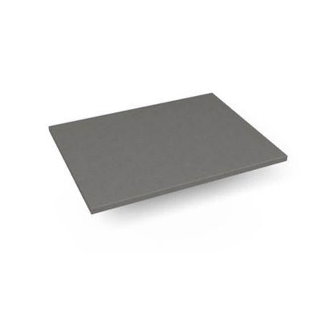 Robern - Engineered Stone Vanity Top, 25'' x 19'' x 3/4'', Dry Top, Stone Gray