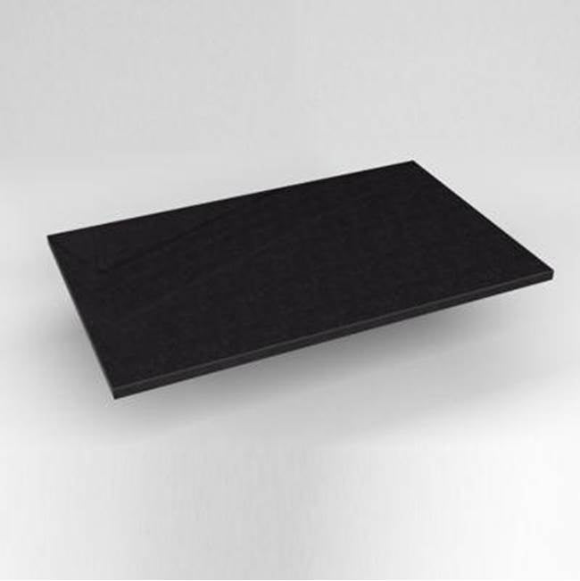 Robern - Engineered Stone Vanity Top, 31'' x 19'' x 3/4'', Dry Top, Lava Black