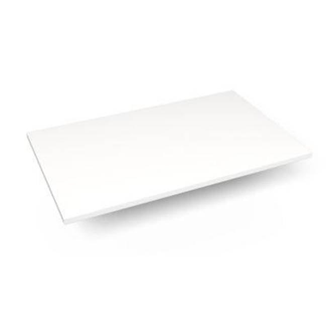 Robern - Engineered Stone Vanity Top, 31'' x 19'' x 3/4'', Dry Top, White Zeus Extreme