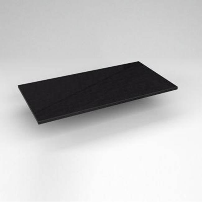 Robern - Engineered Stone Vanity Top, 37'' x 19'' x 3/4'', Dry Top, Lava Black