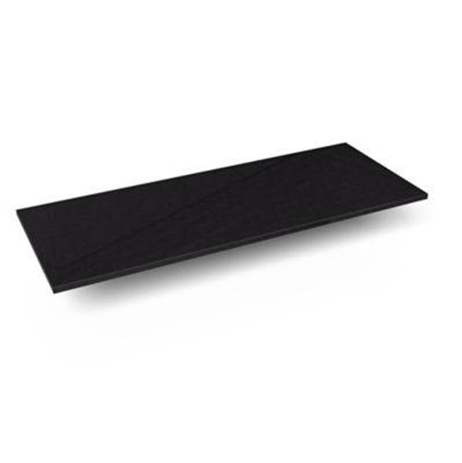 Robern - Engineered Stone Vanity Top, 49'' x 19'' x 3/4'', Dry Top, Lava Black