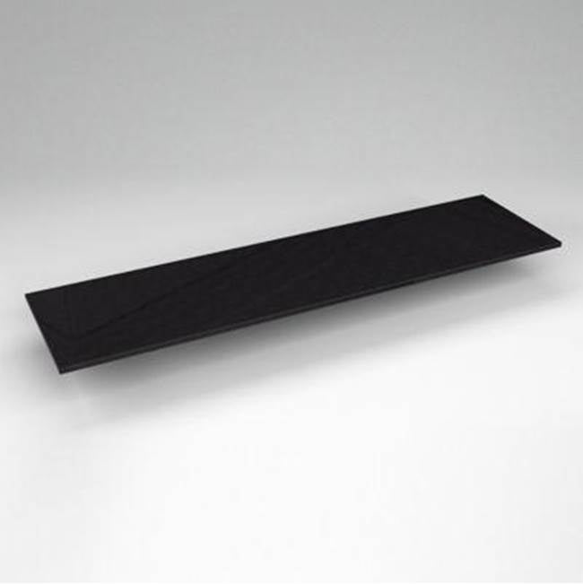 Robern - Engineered Stone Vanity Top, 73'' x 19'' x 3/4'', Dry Top, Lava Black