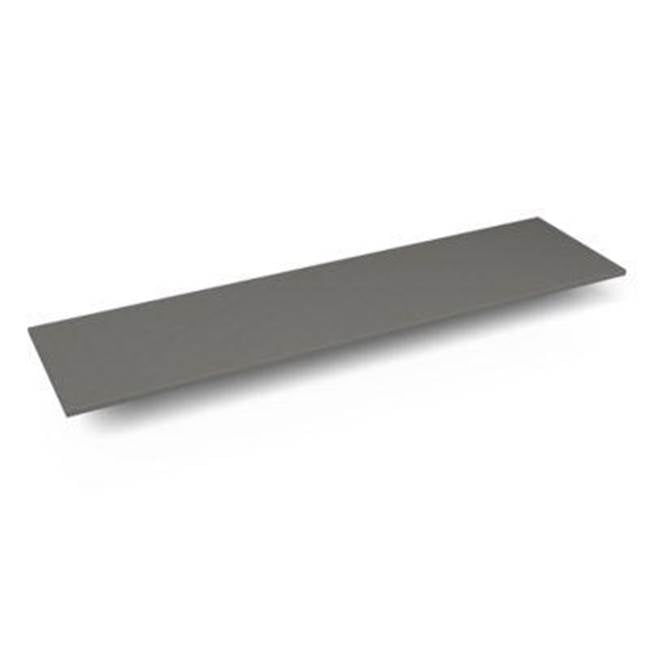 Robern - Engineered Stone Vanity Top, 73'' x 19'' x 3/4'', Dry Top, Stone Gray