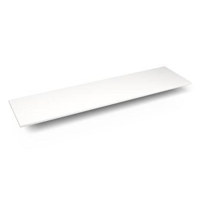 Robern - Engineered Stone Vanity Top, 73'' x 19'' x 3/4'', Dry Top, White Zeus Extreme
