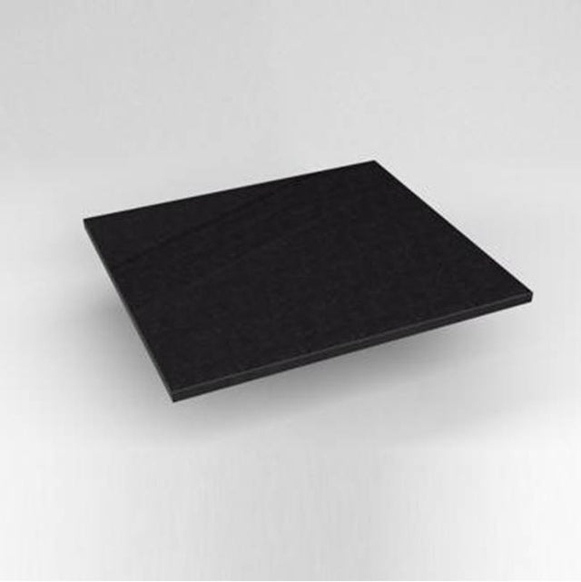 Robern - Engineered Stone Vanity Top, 25'' x 22'' x 3/4'', Dry Top, Lava Black