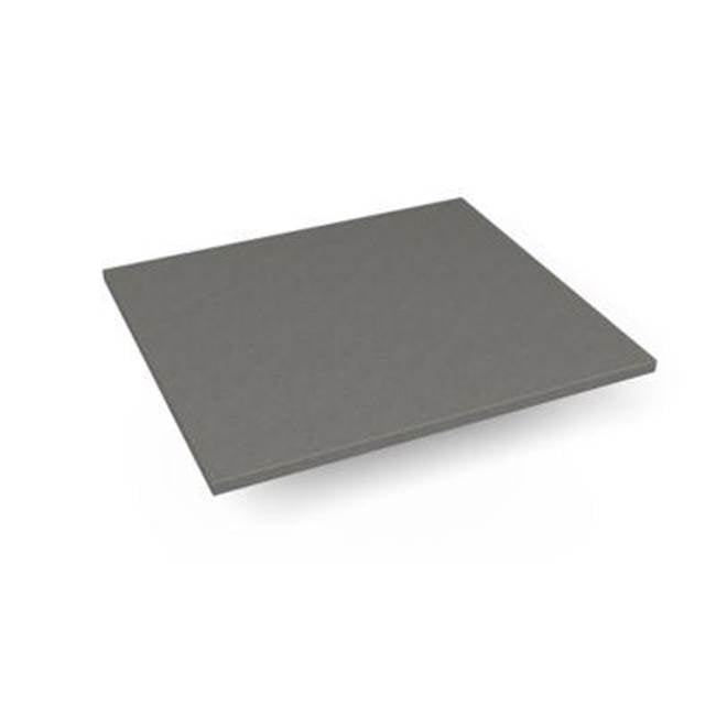 Robern - Engineered Stone Vanity Top, 25'' x 22'' x 3/4'', Dry Top, Stone Gray