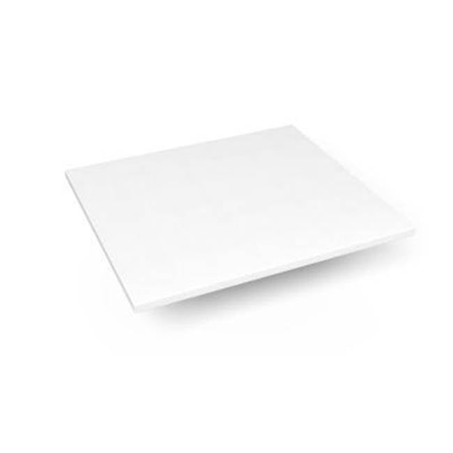 Robern - Engineered Stone Vanity Top, 25'' x 22'' x 3/4'', Dry Top, Quartz White