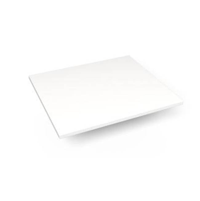Robern - Engineered Stone Vanity Top, 25'' x 22'' x 3/4'', Dry Top, White Zeus Extreme