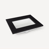Robern - Engineered Stone Vanity Top, 25'' x 22'' x 3/4'', Center Undercounter Sink, Lava Black, Single Hole