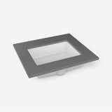 Robern - Engineered Stone Vanity Top, 25'' x 22'' x 3/4'', Center Undercounter Sink, Stone Gray, Single Hole