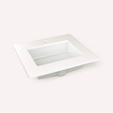 Robern - Engineered Stone Vanity Top, 25'' x 22'' x 3/4'', Center Undercounter Sink, White Zeus Extreme, Single Hole