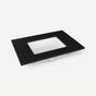 Robern - Engineered Stone Vanity Top, 31'' x 22'' x 3/4'', Center Undercounter Sink, Lava Black, Three Hole