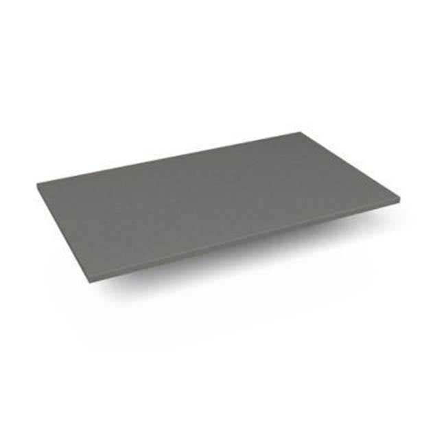 Robern - Engineered Stone Vanity Top, 37'' x 22'' x 3/4'', Dry Top, Stone Gray