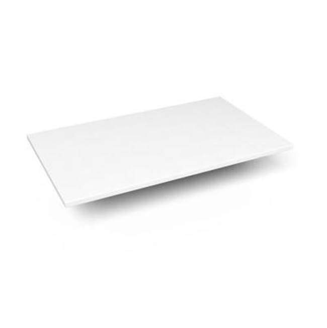 Robern - Engineered Stone Vanity Top, 37'' x 22'' x 3/4'', Dry Top, Quartz White