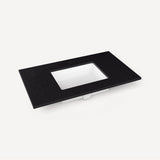 Robern - Engineered Stone Vanity Top, 37'' x 22'' x 3/4'', Center Undercounter Sink, Lava Black, Single Hole