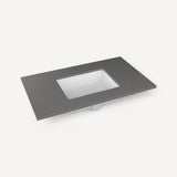 Robern - Engineered Stone Vanity Top, 37'' x 22'' x 3/4'', Center Undercounter Sink, Stone Gray, Single Hole