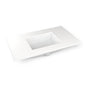 Robern - Engineered Stone Vanity Top, 37'' x 22'' x 3/4'', Center Undercounter Sink, White Zeus Extreme, Single Hole