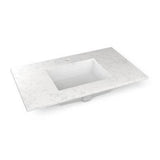 Robern - Engineered Stone Vanity Top, 37'' x 22'' x 3/4'', Center Undercounter Sink, Lyra, Single Hole