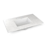 Robern - Engineered Stone Vanity Top, 37'' x 22'' x 3/4'', Center Undercounter Sink, Lyra, Three Hole