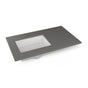 Robern - Engineered Stone Vanity Top, 37'' x 22'' x 3/4'', Left Offset Undercounter Sink, Stone Gray, Single Hole