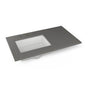 Robern - Engineered Stone Vanity Top, 37'' x 22'' x 3/4'', Left Offset Undercounter Sink, Stone Gray, Three Hole