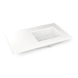 Robern - Engineered Stone Vanity Top, 37'' x 22'' x 3/4'', Right Offset Undercounter Sink, White Zeus Extreme, Single Hole