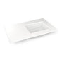 Robern - Engineered Stone Vanity Top, 37'' x 22'' x 3/4'', Right Offset Undercounter Sink, White Zeus Extreme, Single Hole