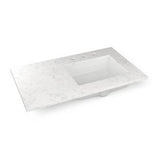 Robern - Engineered Stone Vanity Top, 37'' x 22'' x 3/4'', Right Offset Undercounter Sink, Lyra, Three Hole