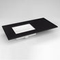 Robern - Engineered Stone Vanity Top, 43'' x 22'' x 3/4'', Left Offset Undercounter Sink, Lava Black, Three Hole