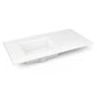 Robern - Engineered Stone Vanity Top, 43'' x 22'' x 3/4'', Left Offset Undercounter Sink, Quartz White, Single Hole