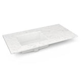 Robern - Engineered Stone Vanity Top, 43'' x 22'' x 3/4'', Left Offset Undercounter Sink, Lyra, Single Hole