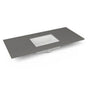 Robern - Engineered Stone Vanity Top, 49'' x 22'' x 3/4'', Center Undercounter Sink, Stone Gray, Single Hole