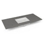 Robern - Engineered Stone Vanity Top, 49'' x 22'' x 3/4'', Center Undercounter Sink, Stone Gray, Three Hole