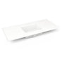 Robern - Engineered Stone Vanity Top, 49'' x 22'' x 3/4'', Center Undercounter Sink, White Zeus Extreme, Single Hole