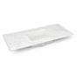 Robern - Engineered Stone Vanity Top, 49'' x 22'' x 3/4'', Center Undercounter Sink, Lyra, Three Hole